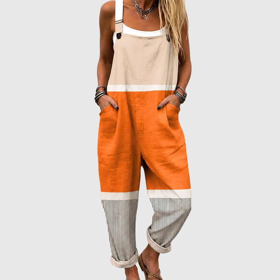Comfortable Printed Overalls