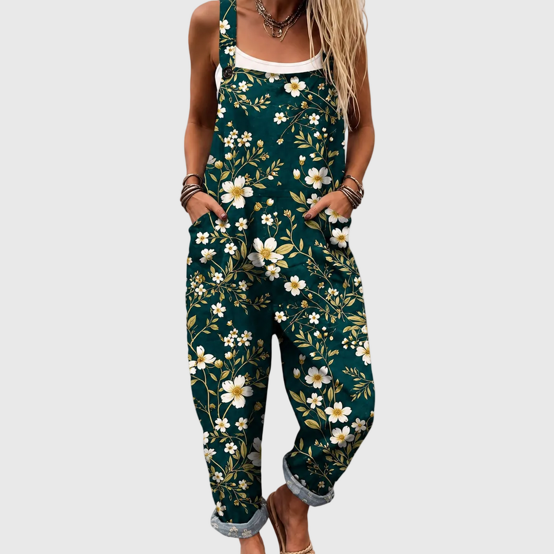 Comfortable Printed Overalls