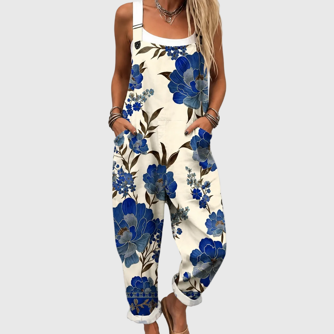 Comfortable Printed Overalls