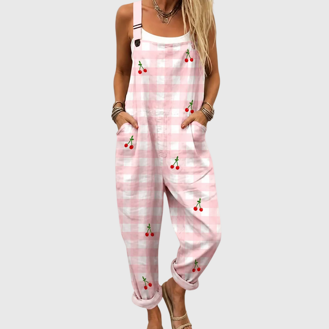 Comfortable Printed Overalls