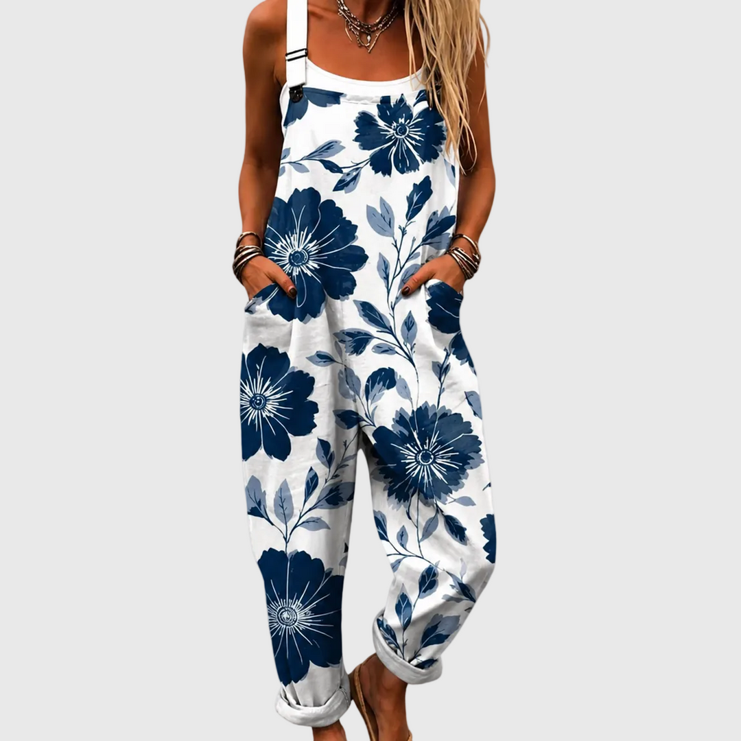 Comfortable Printed Overalls