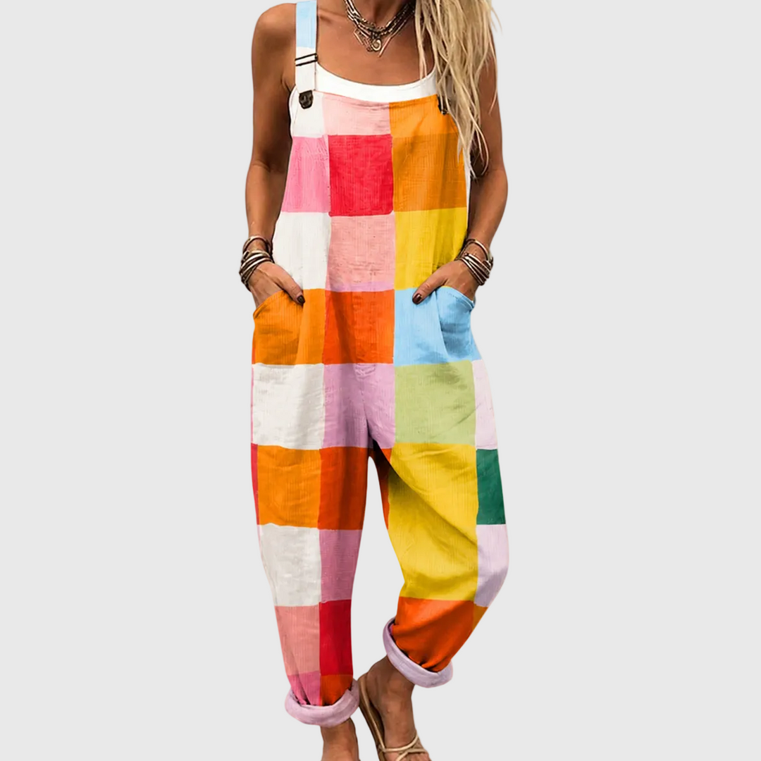Comfortable Printed Overalls