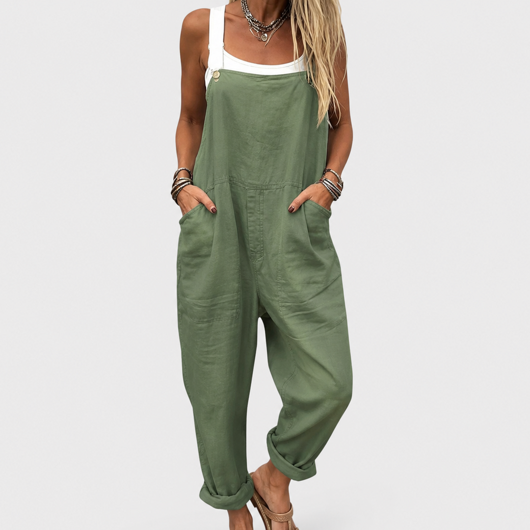 Comfortable Printed Overalls