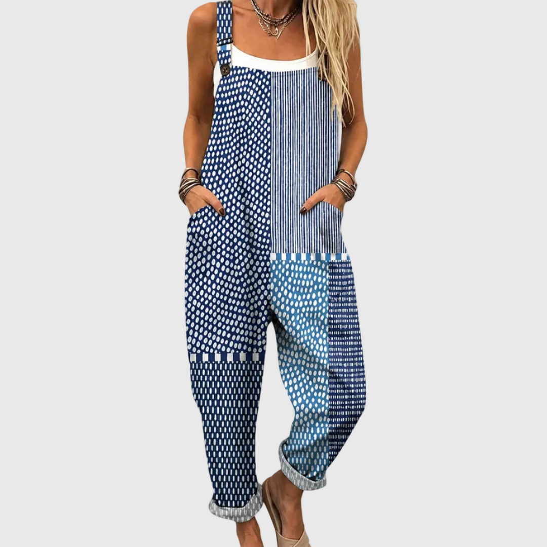 Comfortable Printed Overalls