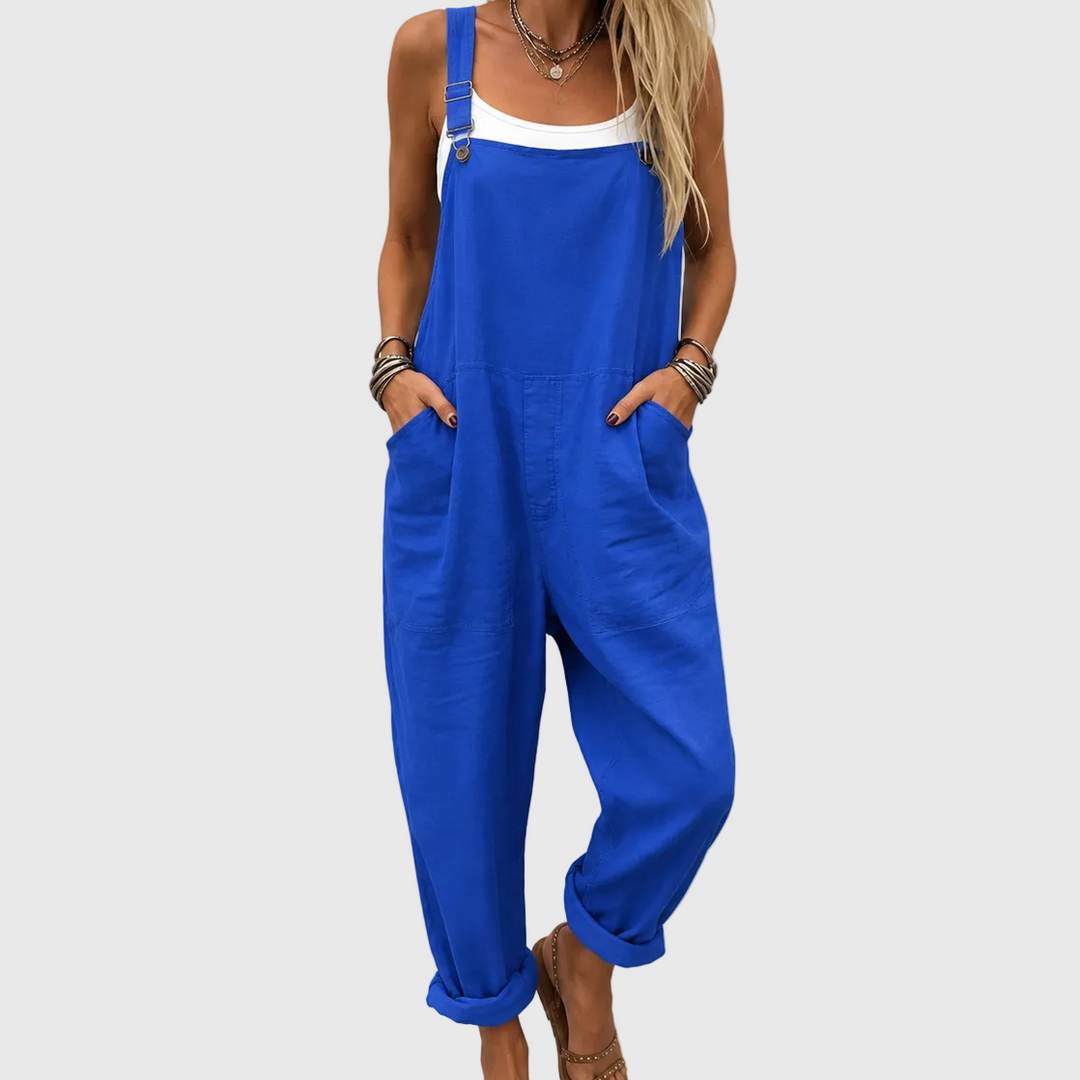 Comfortable Printed Overalls