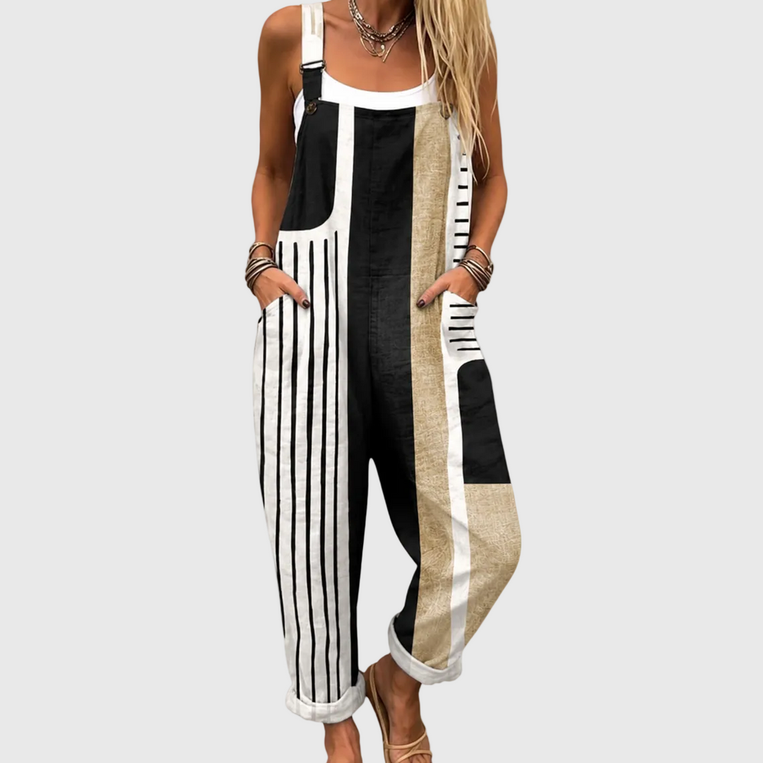 Comfortable Printed Overalls