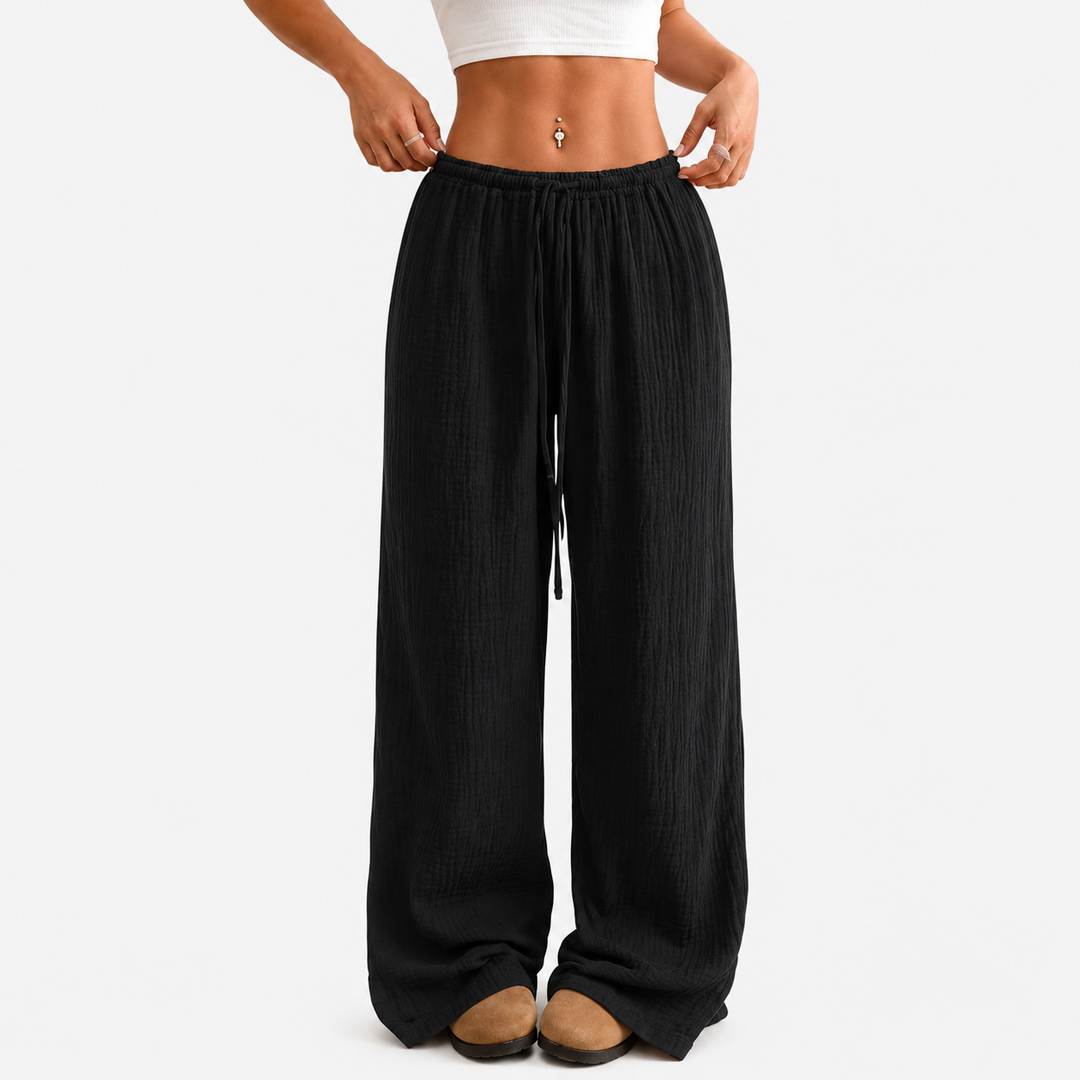 Pantalon large brise de minuit