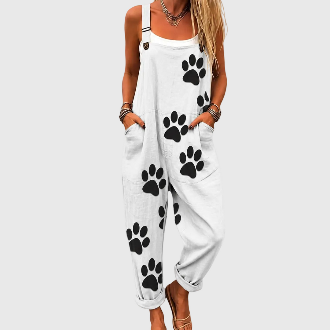 Comfortable Printed Overalls