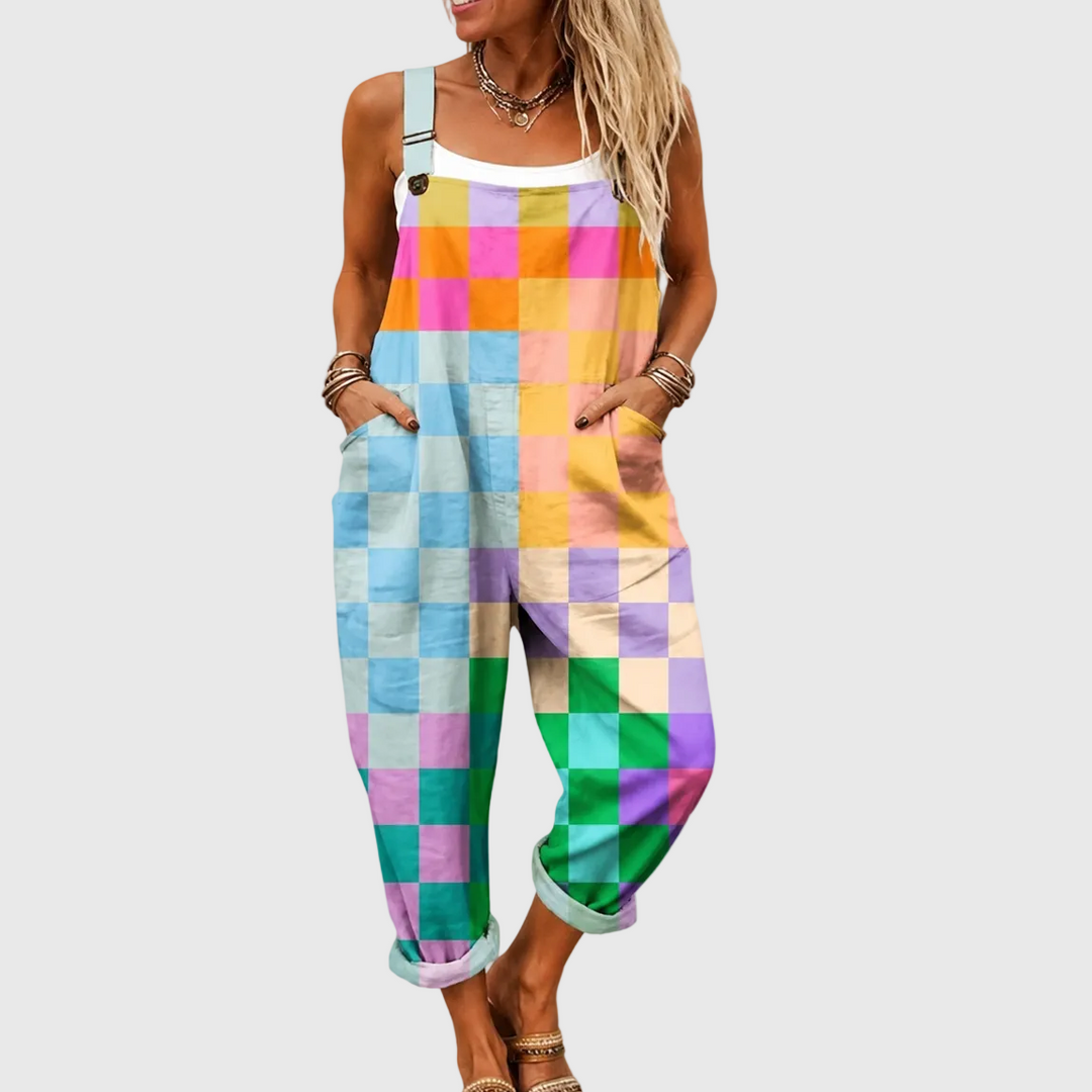 Comfortable Printed Overalls