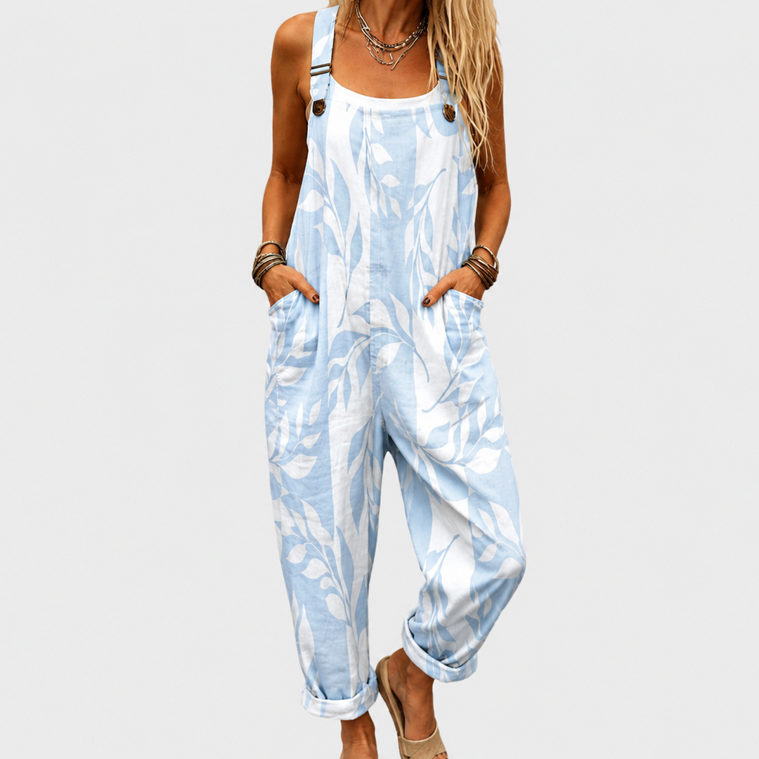 Comfortable Printed Overalls
