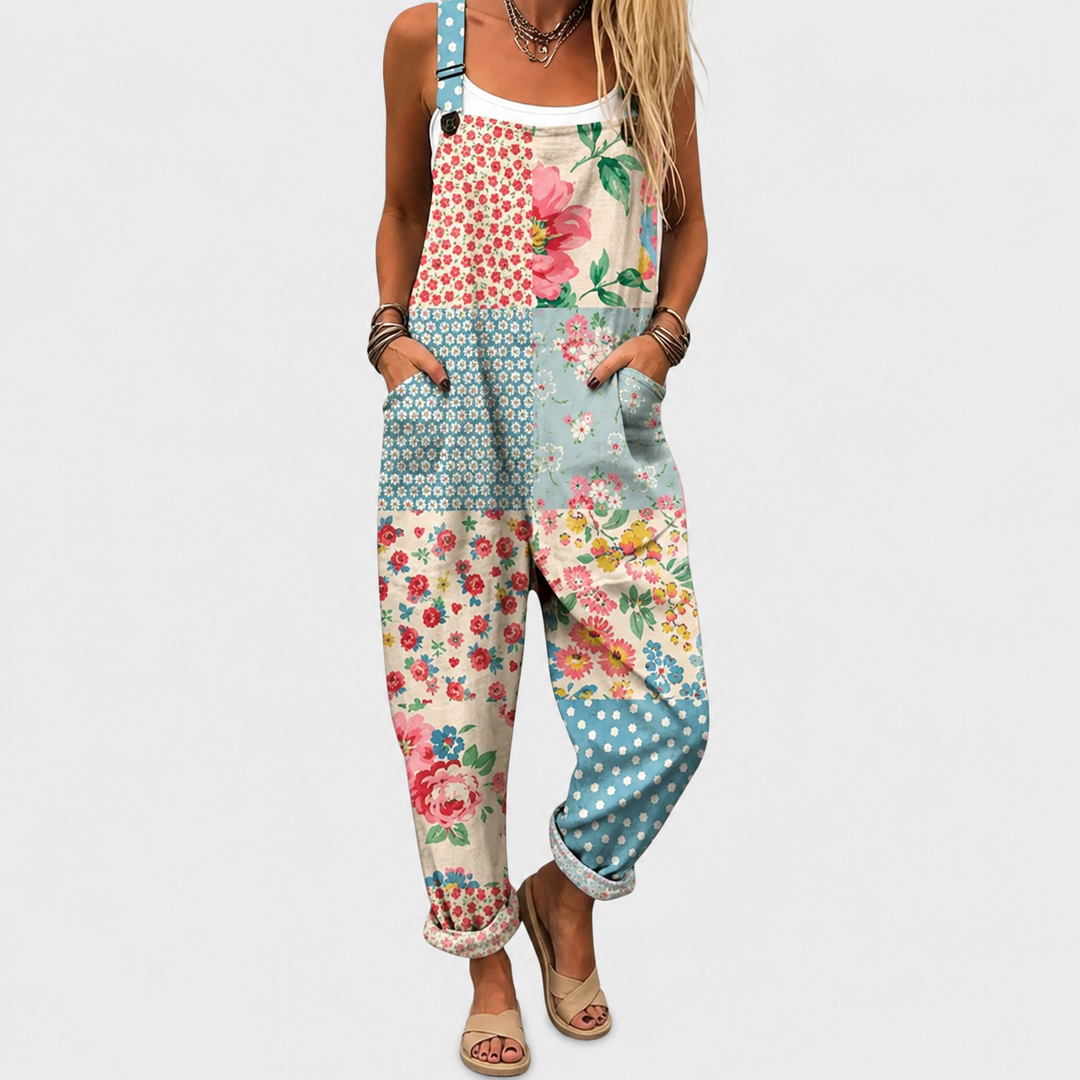 Comfortable Printed Overalls