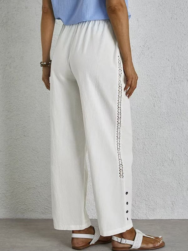 Shania - Pantalon relax à boutons