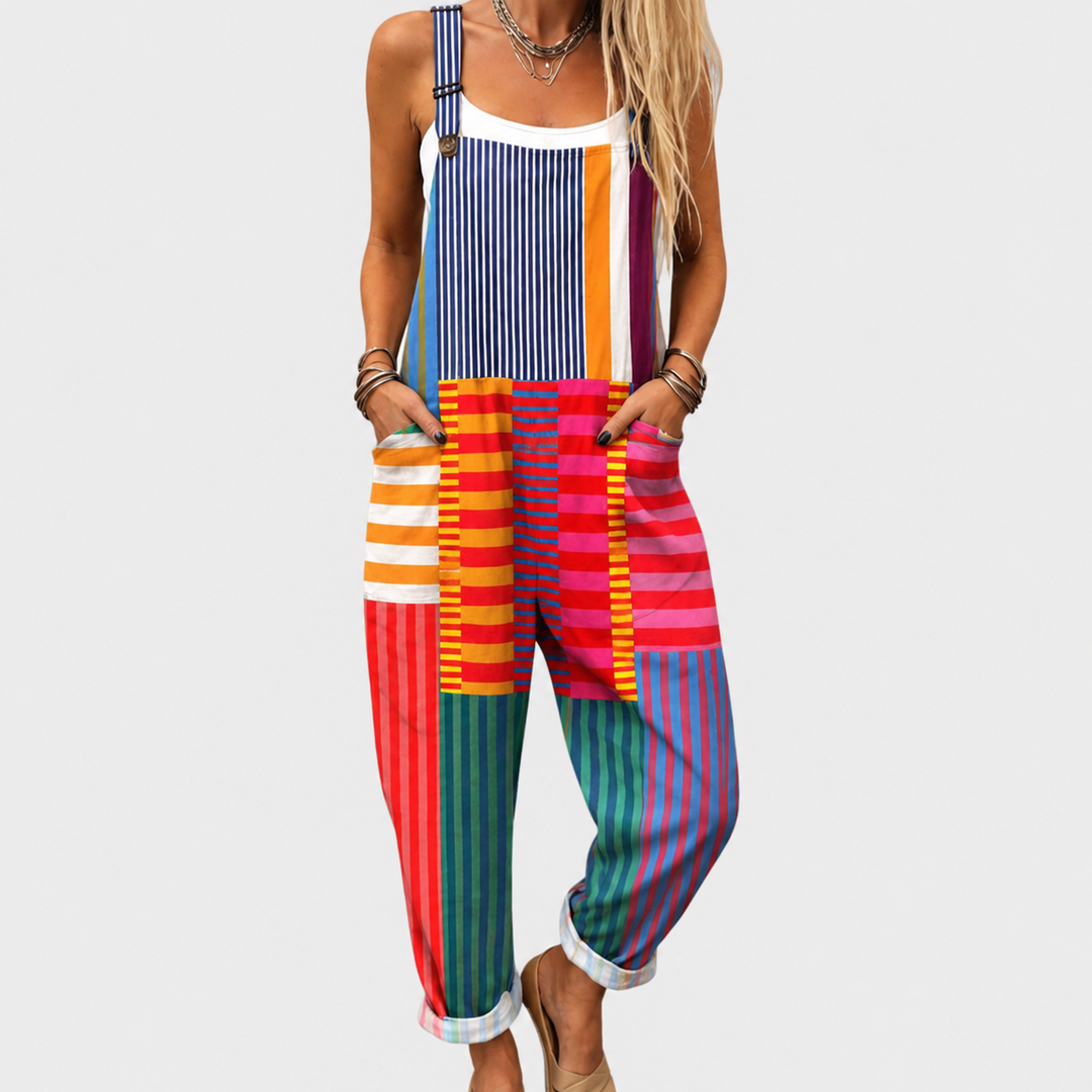 Comfortable Printed Overalls
