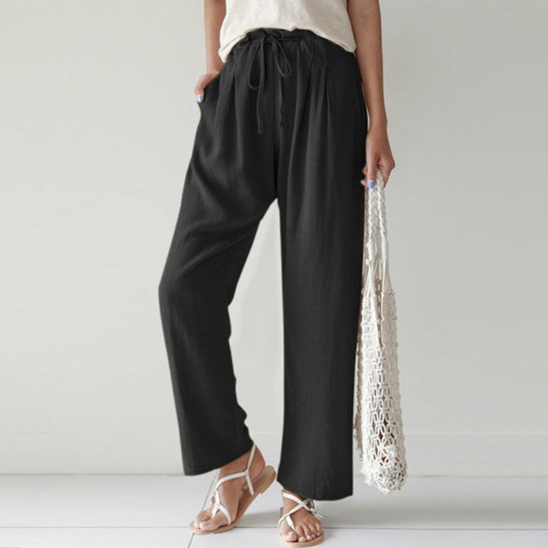 Vara - Relaxed Fit Drawstring Trousers