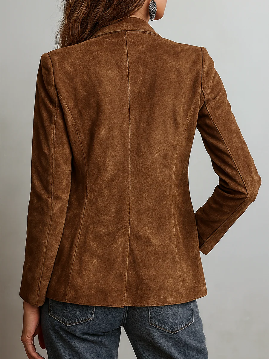 Blazer vintage marron pour femme
