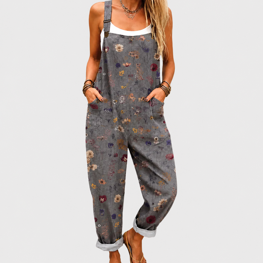 Comfortable Printed Overalls