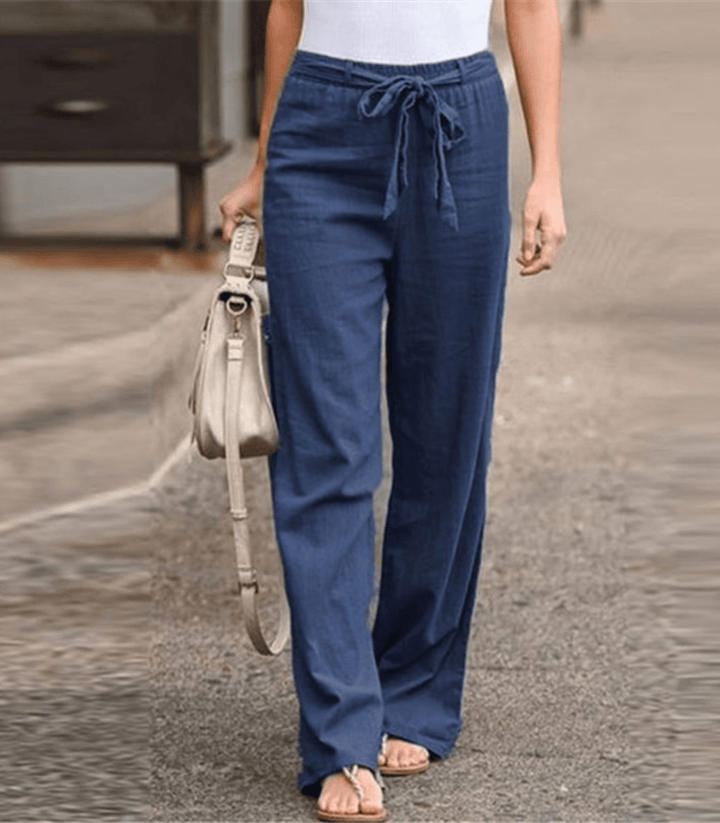 Joleen - Pantalons Décontractés pour Femmes avec Cordon de Serrage et Taille Élastique