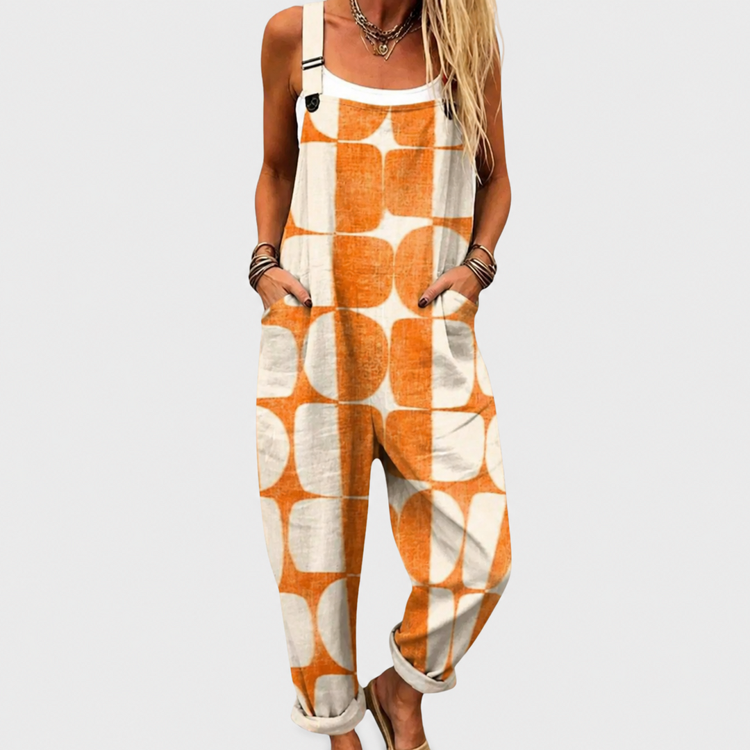 Comfortable Printed Overalls